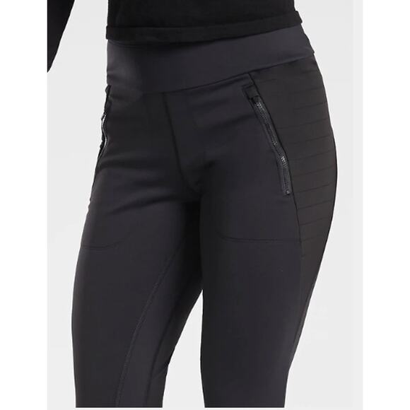 Athleta Pants - Athleta XS black Peak Hybrid Fleece Tight leggings pants cold weather warm cozy